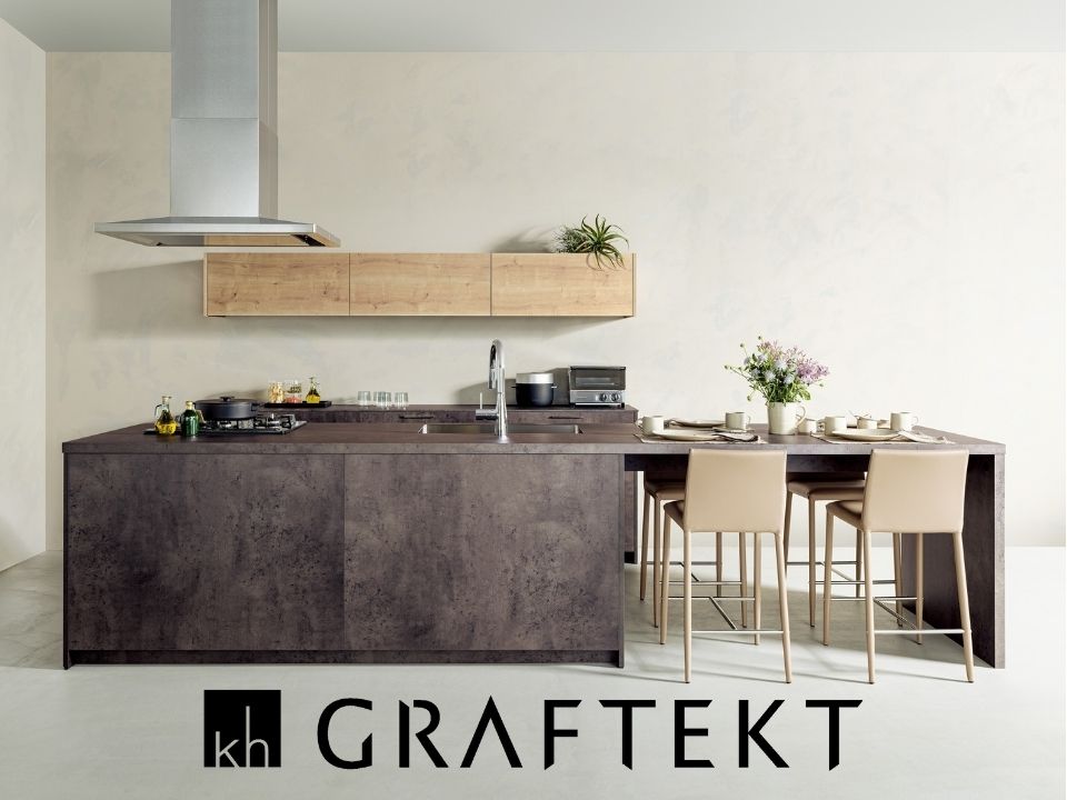 人気のグラフテクトキッチンを採用。家具のような美しいデザインと高い機能性で、毎日の料理時間が楽しくなる洗練されたLDKを演出します。